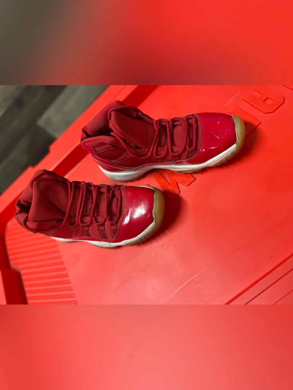 Jordan Kids Red High-Top Sneakers